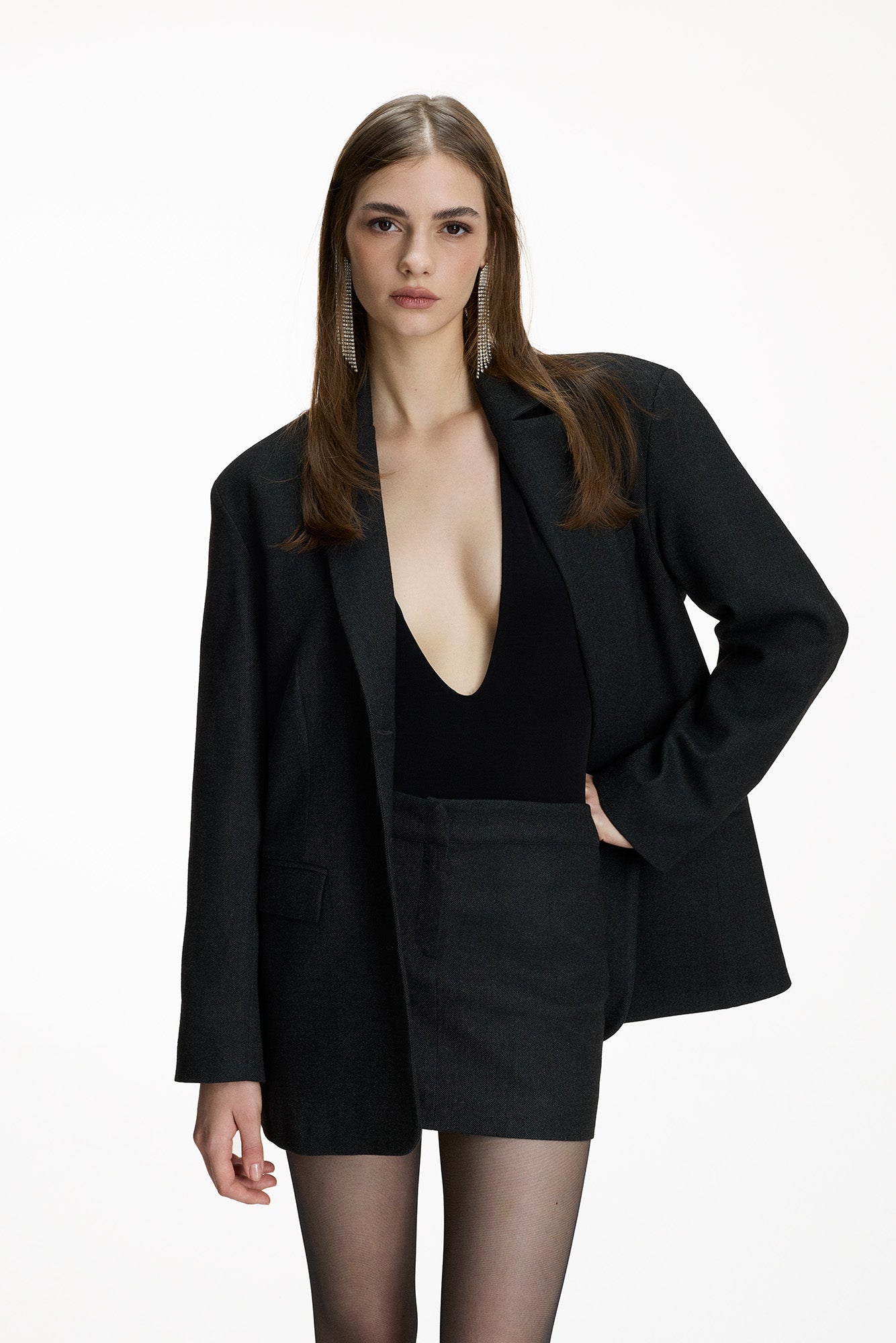 Moogy Black Mini Skirt