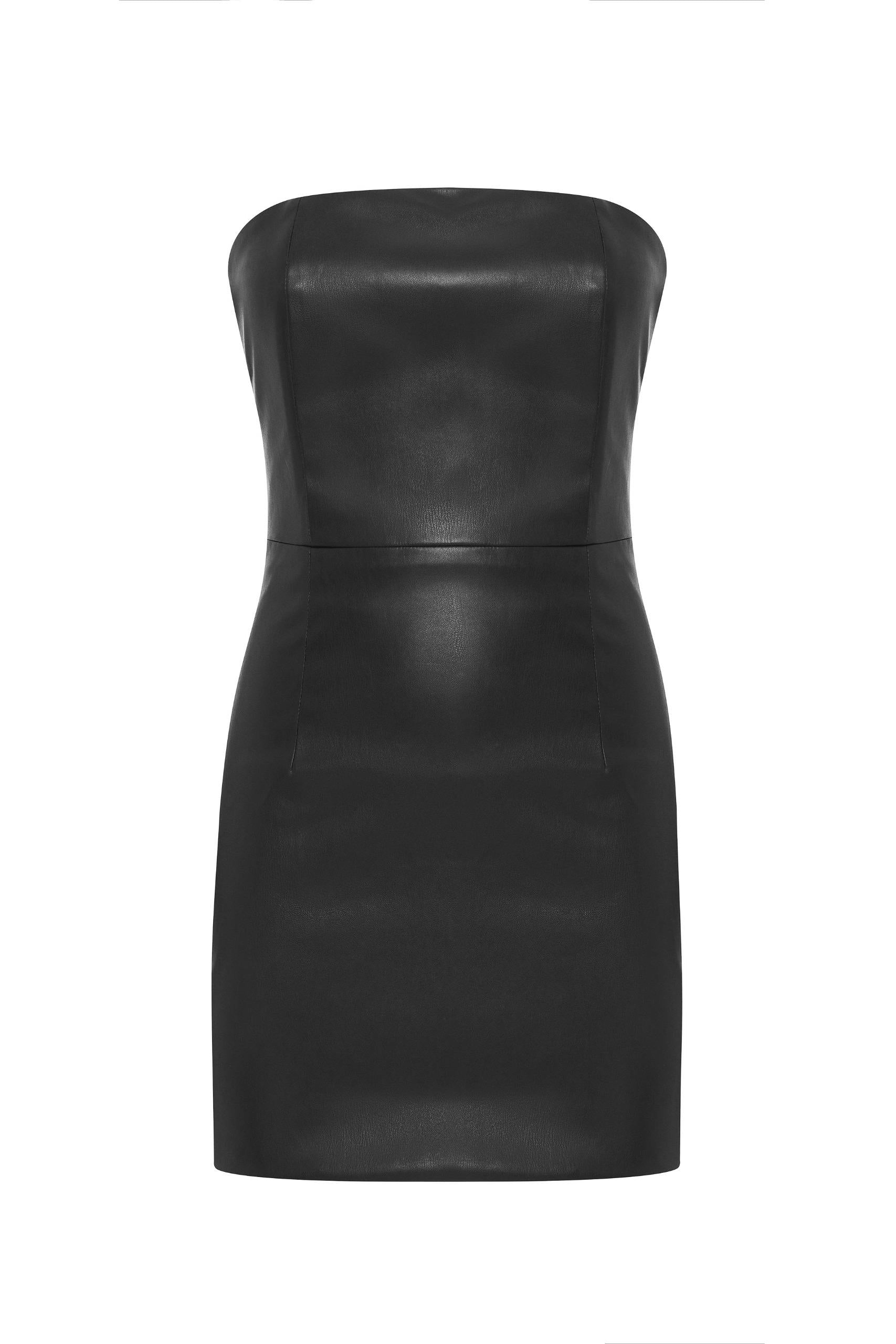 Bianca Strapless  Black Mini Dress